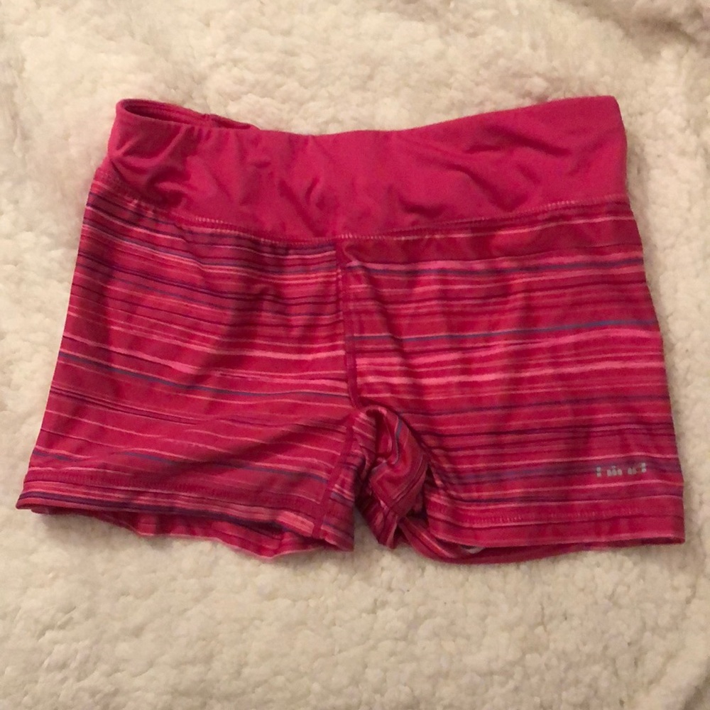 pink striped spandex